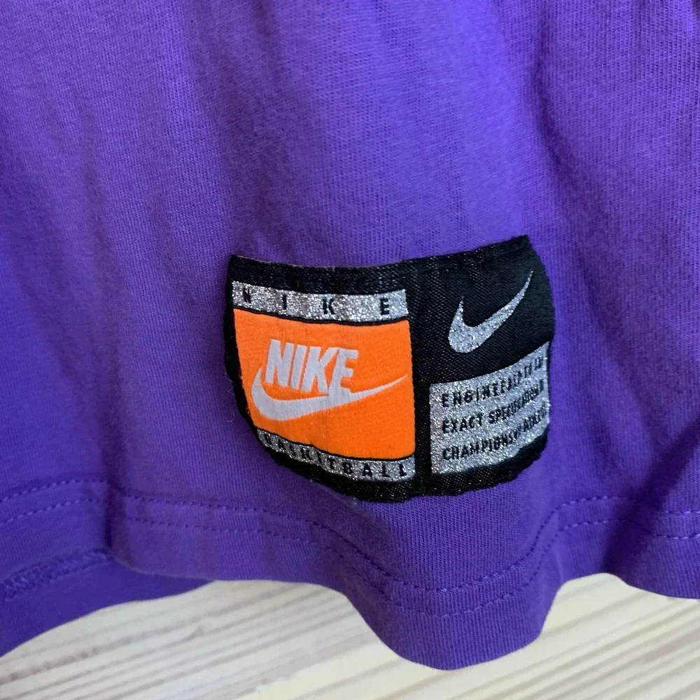 Nike Basketball Shirt XXL Purple Yellow Athletic Gear Double Sided Graphic DV963